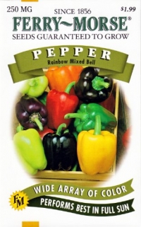Ferry-Morse 2160 Pepper Seeds, Rainbow Mixed Bell (250 Milligram Packet)