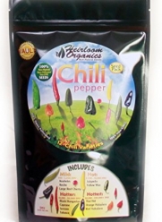 Heirloom Organics NON-GMO Chili Pepper Seeds - 12 Varieties Non-Hybrid Chili Pepper Seeds - Hermetically Sealed for Long Term Storage