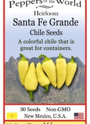 Santa Fe Grande Chile 30 Seeds - A Very Popular Medium Hot Heirloom