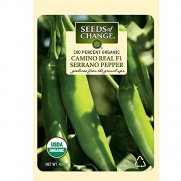 Seeds of Change Certified Organic Pepper, Chili, Camino Real F-1 - 40 milligrams, 5 Seeds Pack