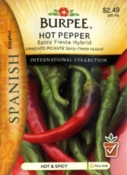Burpee Pepper Spicy Fiesta 69687 (Red) 25 Seeds per Packet