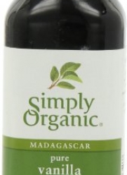 Simply Organic Pure Vanilla Extract Certified Organic, 4-Ounce Glass Bottle