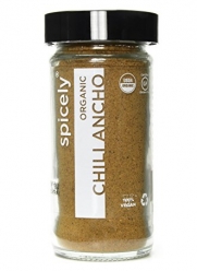 Spicely Organic Chili Ancho Ground - Glass Jar - Gluten Free - Non Gmo - Vegan - Kosher
