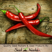 Package of 100 Seeds, Thick Cayenne Chile Pepper (Capsicum annuum) Non-GMO Seeds by Seed Needs