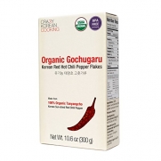 Gochugaru Organic, USDA Certified Organic Red Hot Chili Pepper Flakes, Korean Sun-Dried 10.6 oz