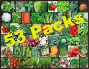 Vegetable Herb Garden Variety Lot ~Over 7,200 Fresh Seeds ~53 Varieties ~Non GMO