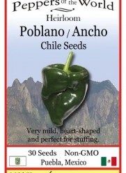 Poblano Pepper - 10 Seeds - Authentic Chile Rellenos - Ancho When Dry - Easy to Grow