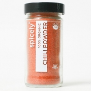 Spicely Organic Chili Powder Seasoning - Glass Jar - Gluten Free - Non GMO - Vegan - Kosher